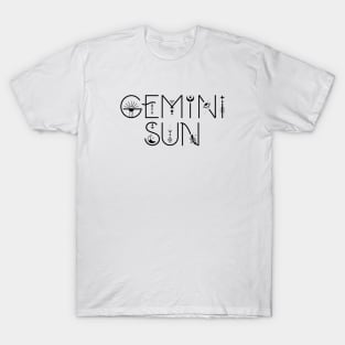 Gemini sun sign celestial typography T-Shirt